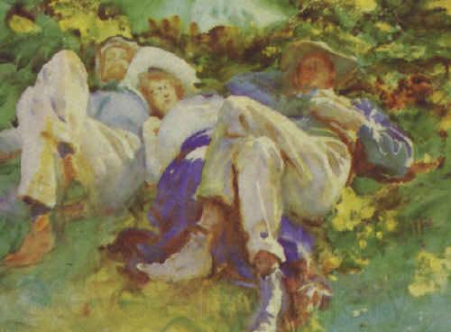 John Singer Sargent The Siesta Norge oil painting art